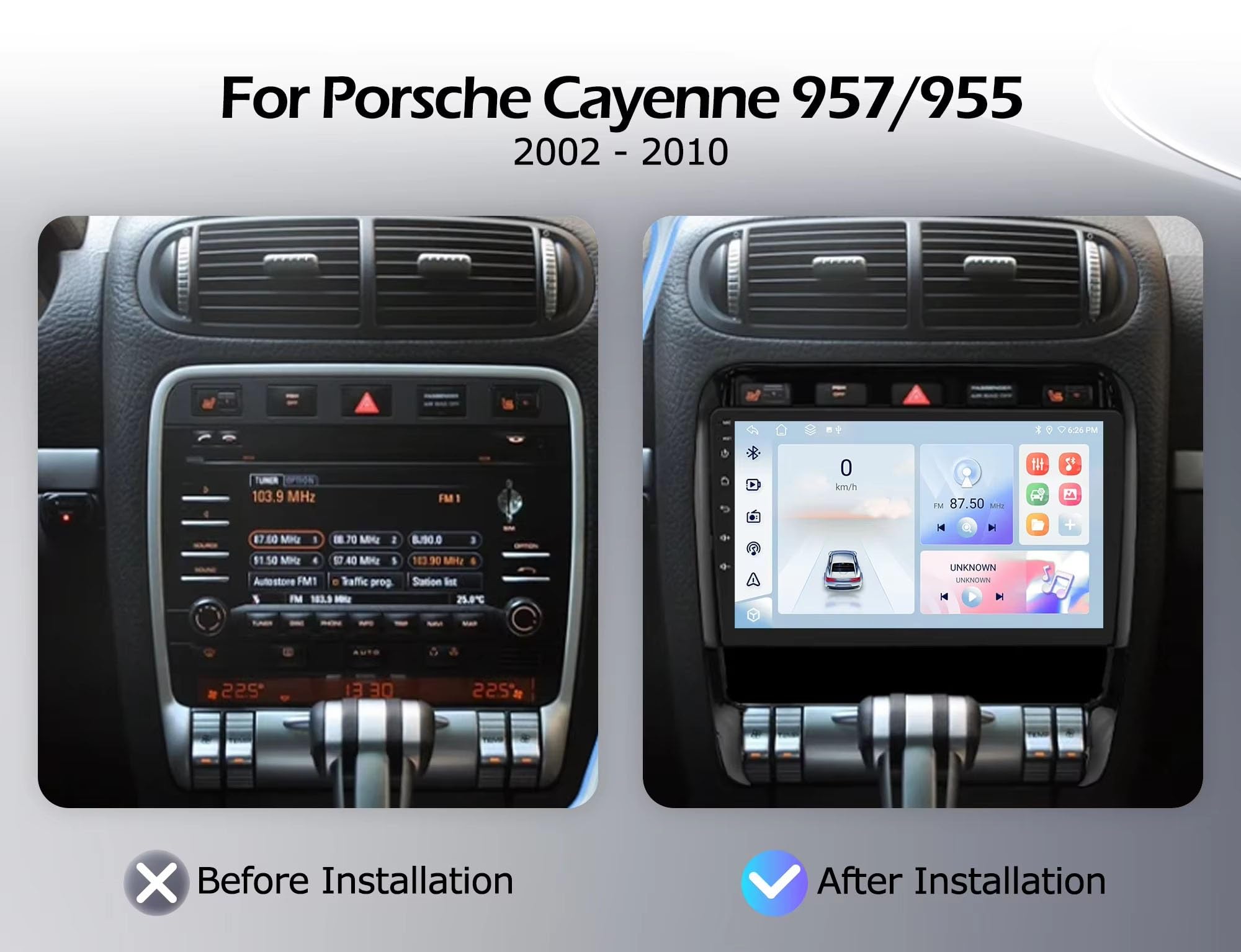 Do Porsche Cayenne 957/955 2002-2010 GPS Navigation BT5.0 carplay