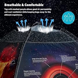 Mnagant Black Hole Play Tents- Space World Dome Tent Playhouse- Imaginative Play Popup Tent for Outdoor and Indoor Fun-Kids Astronaut Space for Boys and Girls- 47 x 47 x 43 