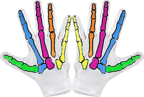 Miniatura 1 de Glorious Traders Youth Football Gloves American Wide Receiver Football Gloves for Adult Men Women & Boys with Super Sticky Silicone Grip Palms