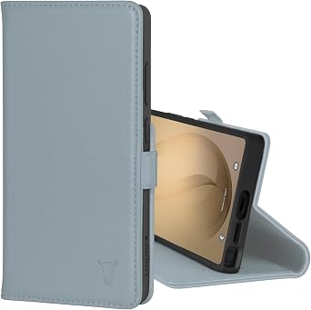 TORRO Leather Case Compatible with Samsung Galaxy S26 Ultra 5G 2026 - Premium Leather Wallet Case with Kickstand and Card Slots Light Blue