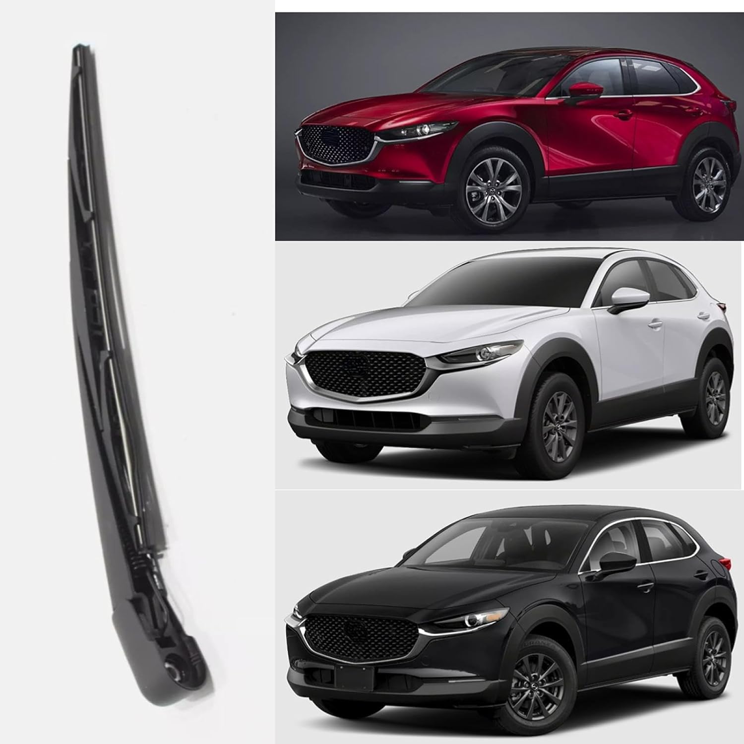 Rear Back Windshield Wiper Arm Blade Set for MAZDA CX-30 2020-2024 GT,I Sport,GS,GX,i Grand Touring,2.5 S,2.5 Turbo,Signature,Base,Preferred,Premium,Select,Suna Trims for 2020 2021 2022 2023 2024