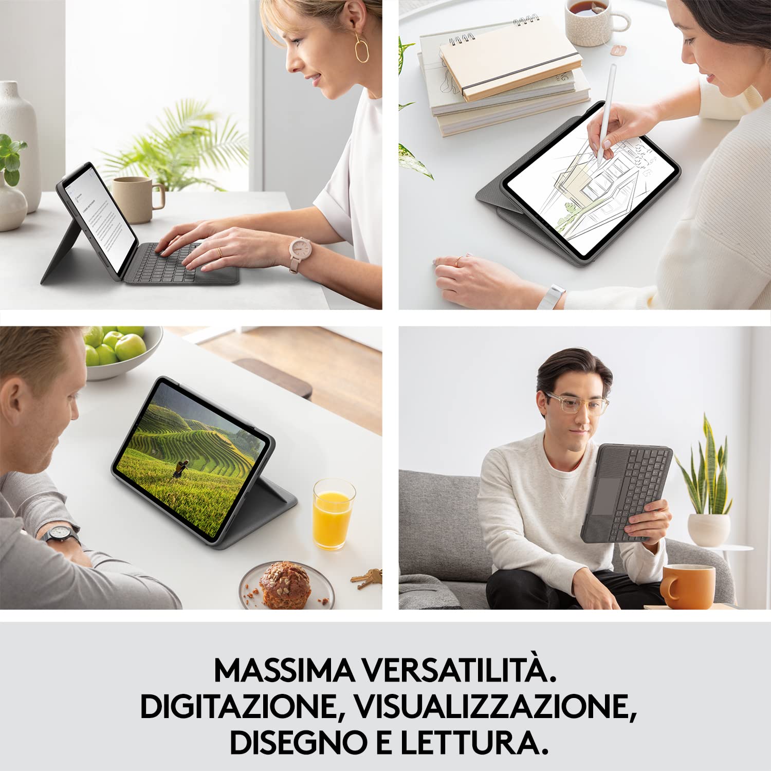Logitech Folio Touch Custodia iPad con Tastiera