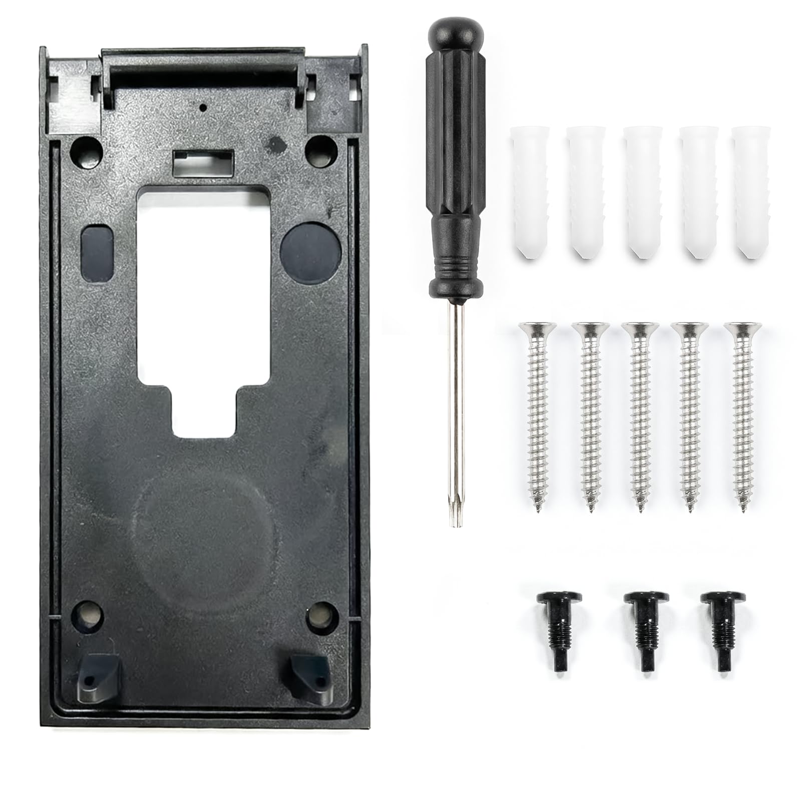 Haoyic No-Drill Mount for Ring Doorbell, Replacement Bracket with Adhesive & Screws for 2020 Models