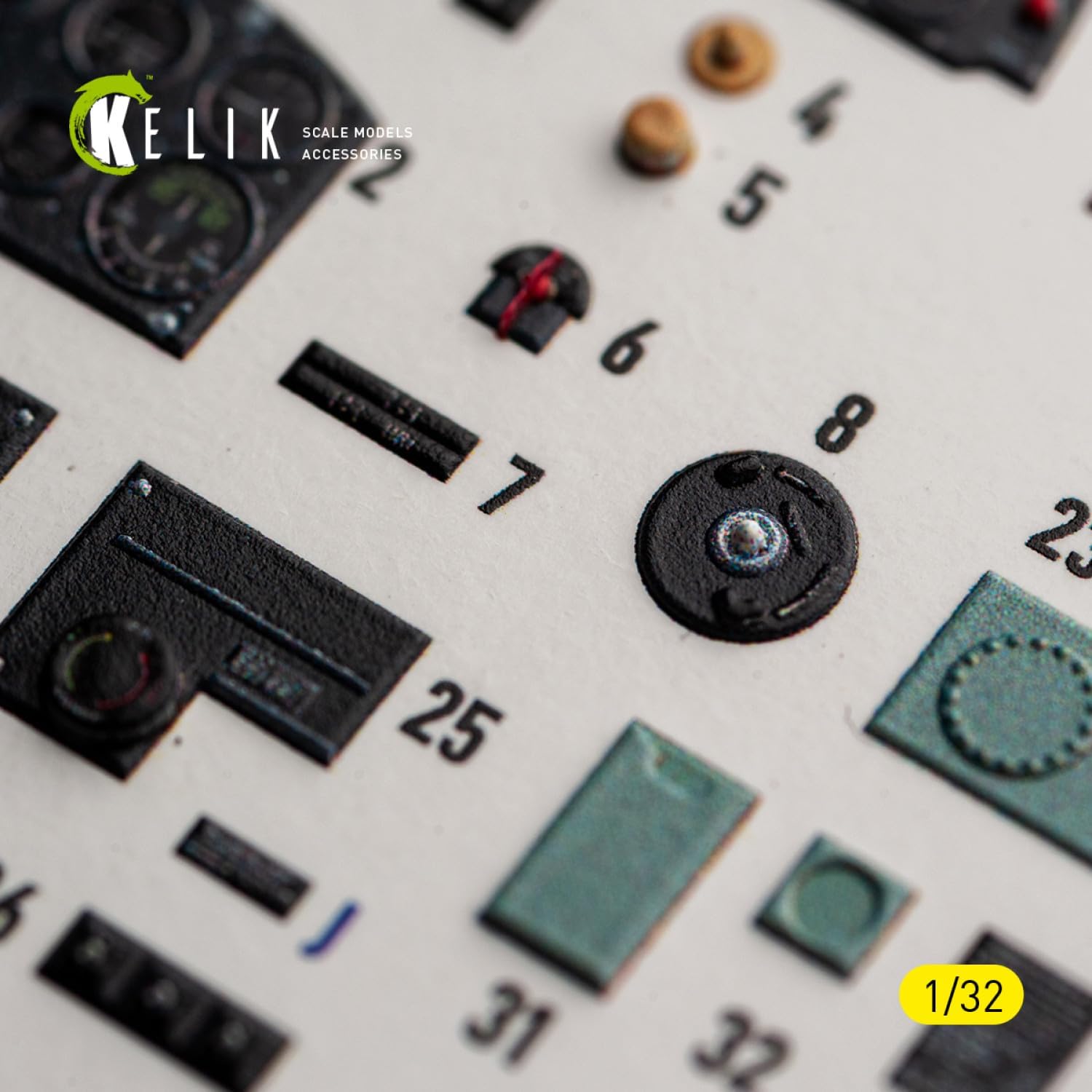 Kelik K32060 1/32 Spitfire Mk.IIa - Interior 3D Decals for Revell kit