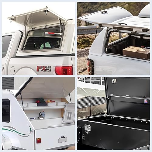 Miniatura 9 de Vepagoo C1608054 - Soporte de gas de 20 pulgadas, 100 lb450N, resorte de choque para caravana, cama Queen, cámper, camión, remolque, cama, cubierta