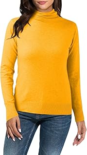Mujeres Casual Color Sólido Piso Camiseta Delgado Cuello Alto de Punto Manga Larga Top Funcional Ropa Interior Mujer Invierno Manga Larga Top Mujer Top Temperamento Básico Tops