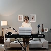 Vista 6 de Soporte de micrófono Boom Soporte de micrófono trípode cuello de cisne Soporte de brazo de micrófono Altura ajustable de 3 pies a 6 pies con clips