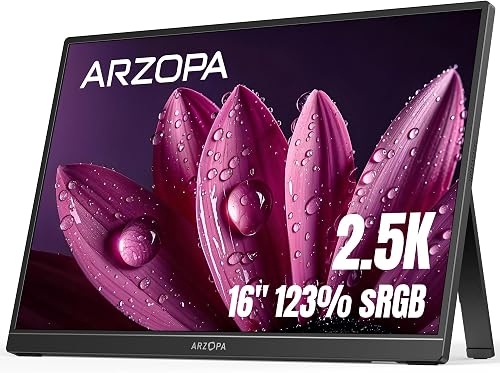 Moniteur Portable 2,5K 16 Pouces 2560 x 1600 HDR 10 Bits ARZOPA