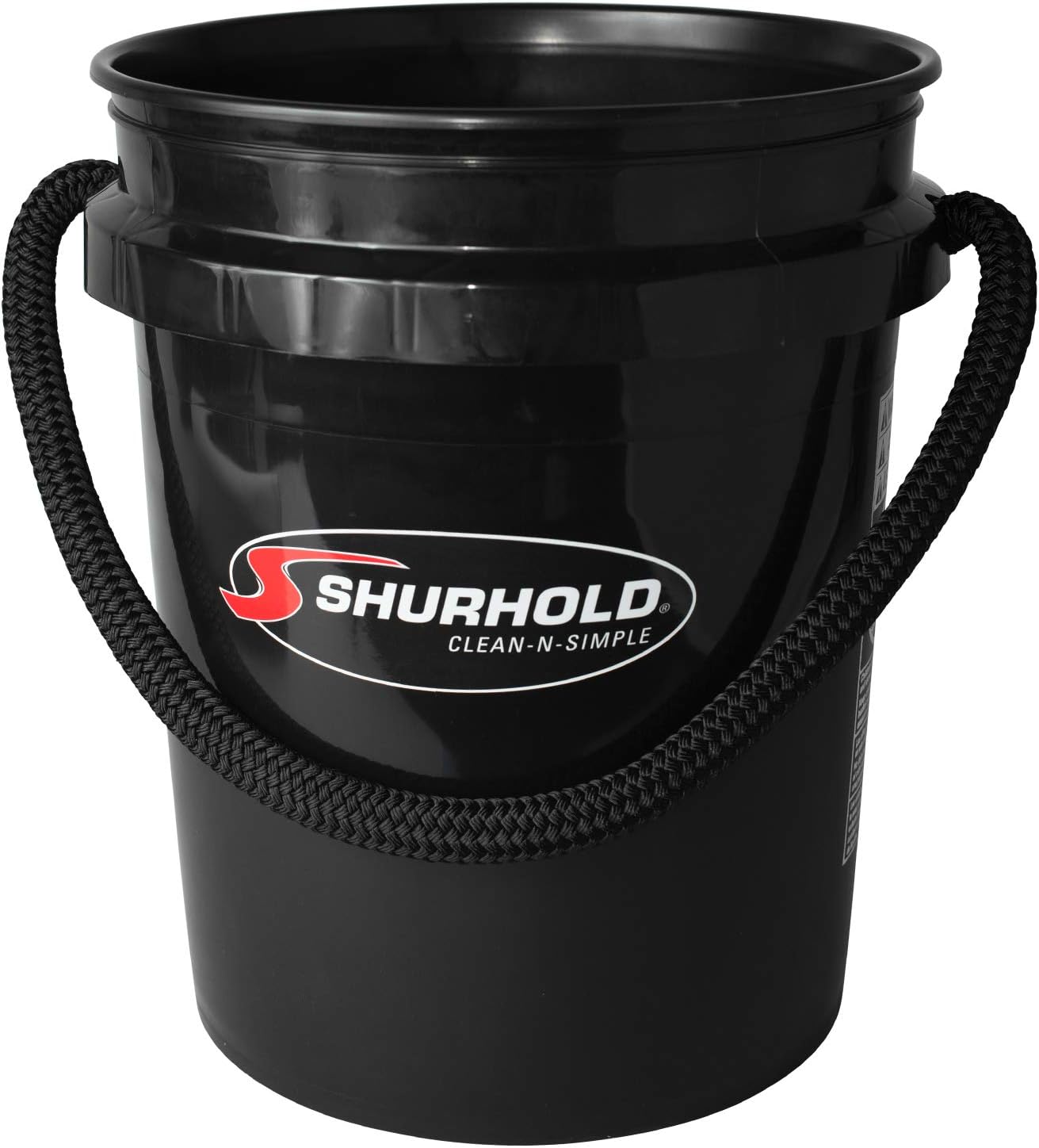 Shurhold World's Best Rope Handle Bucket - 5 Gallon - Black