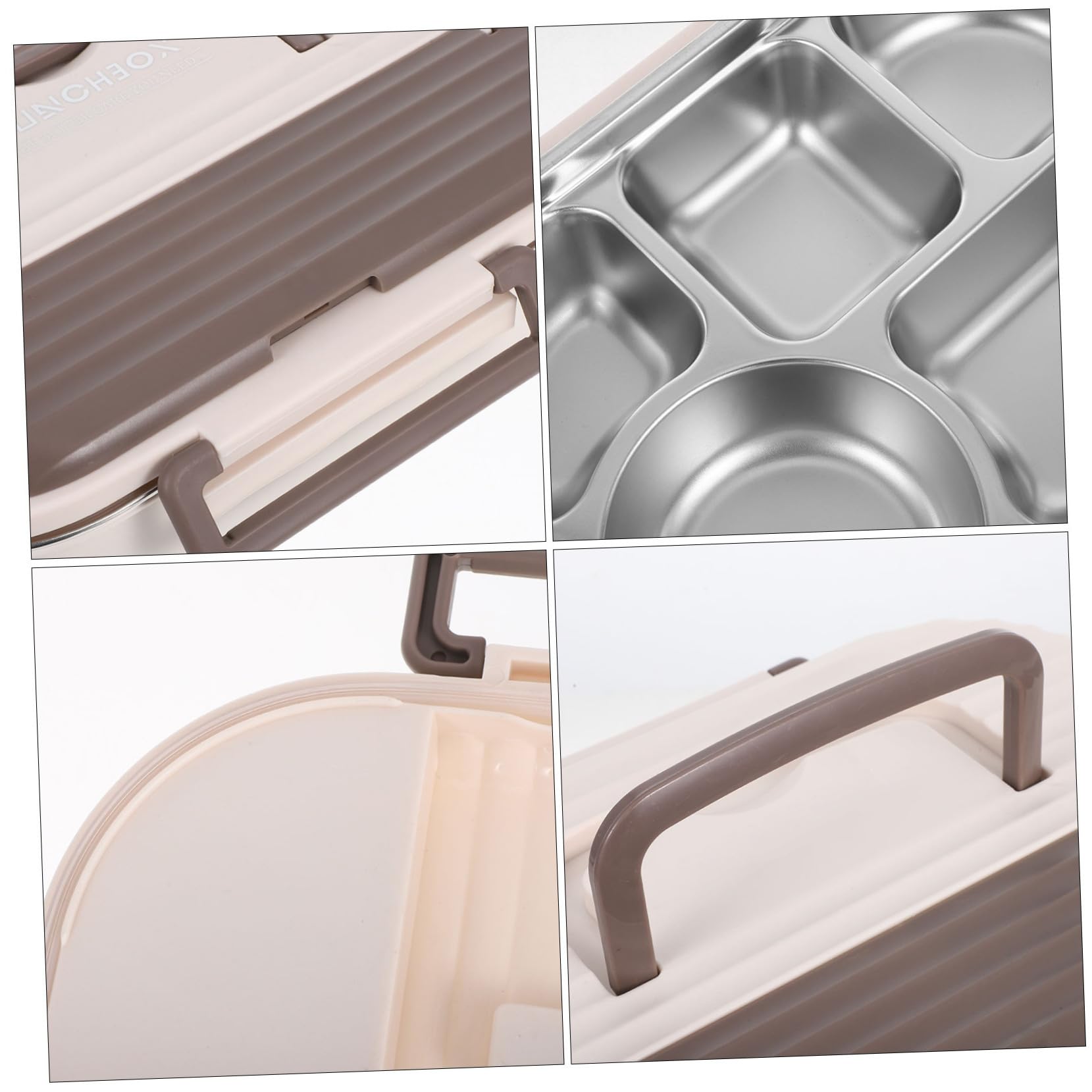 Boîte À Déjeuner Bento En Acier Inoxydable Boîte À Compartimentée Kaki