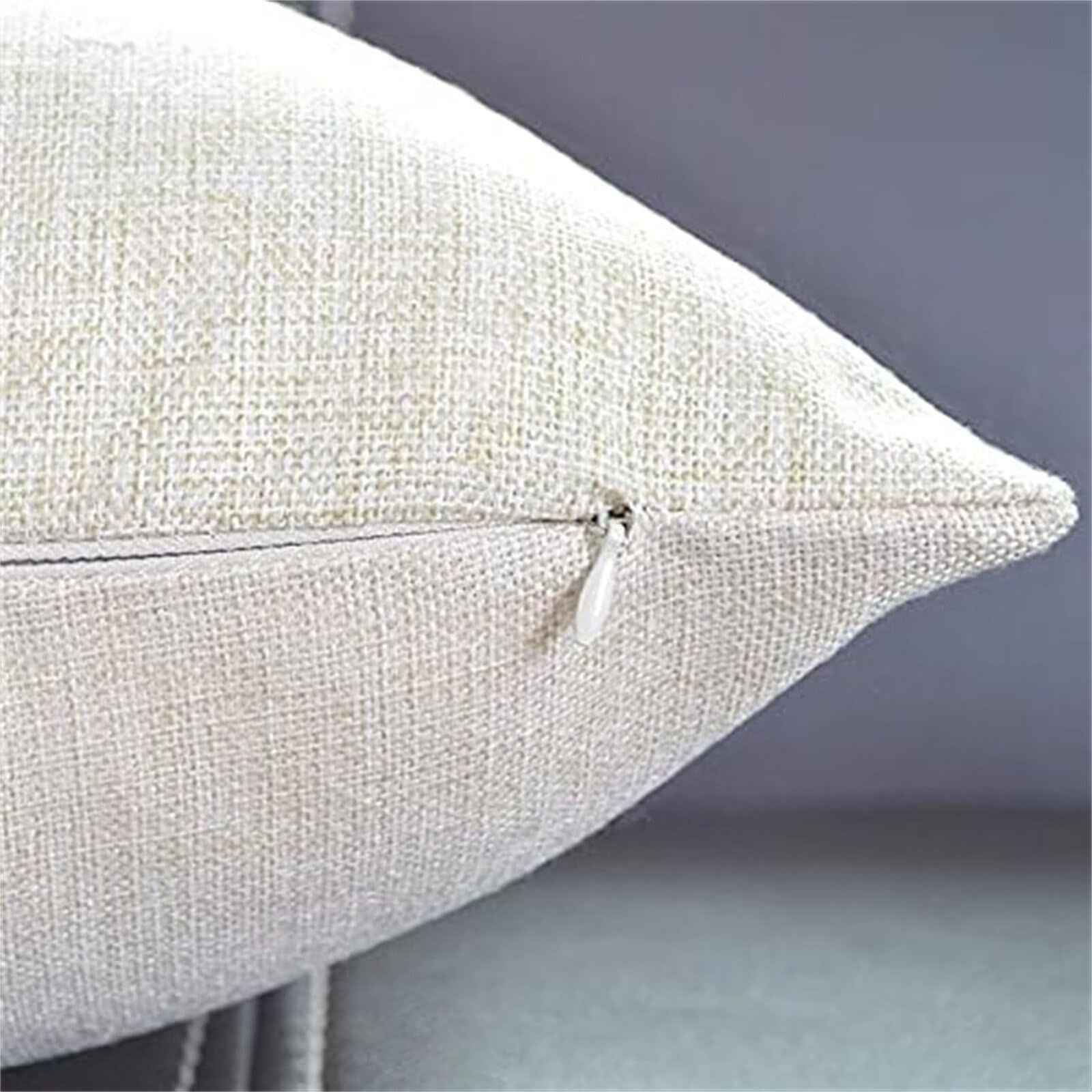 Coussin Exterieur Impermeable 65X65 CM Lot de 4 Bohême Housse Coussin Couleur Carré Lin Double Face Imprime Taie Oreiller de Canapé pour Chambre Maison Été Decoratif Salon de Jardin Exterieur W-7