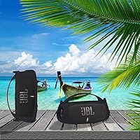Vista 6 de JCHPINE Funda de Silicona para Altavoz Bluetooth Portátil JBL Charge 5, Soporte de Piel Protectora para Accesorios de Altavoz JBL Charge 5