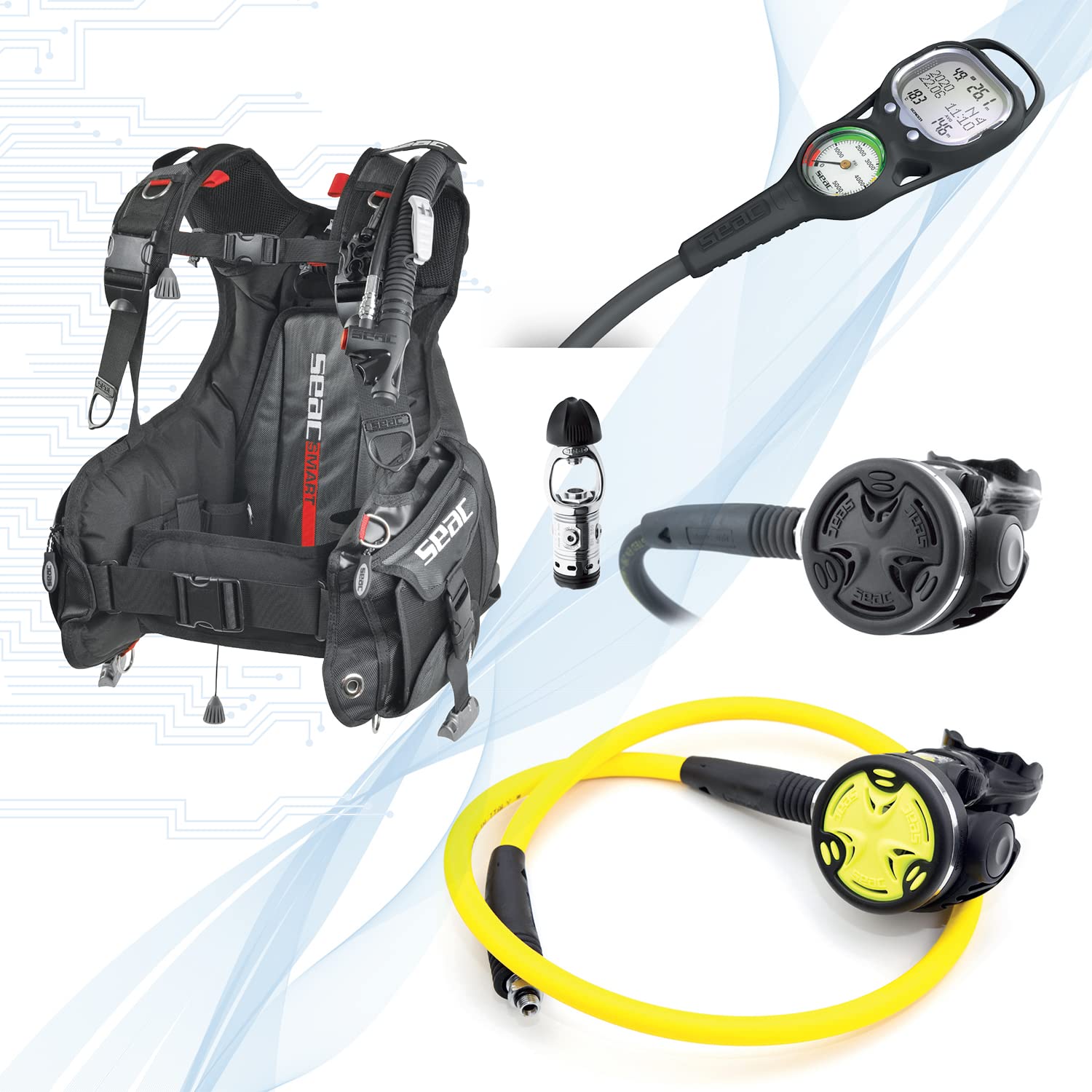 Buy SEAC Smart Screen, Scuba Diving equipment Kit with BCD, Regulator