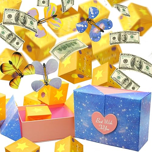 Miniatura 8 de Caja de regalo sorpresa explosión para dinero, caja sorpresa de Feliz Navidad, caja de regalo, caja de explosión con confeti, cajas de Navidad, caja