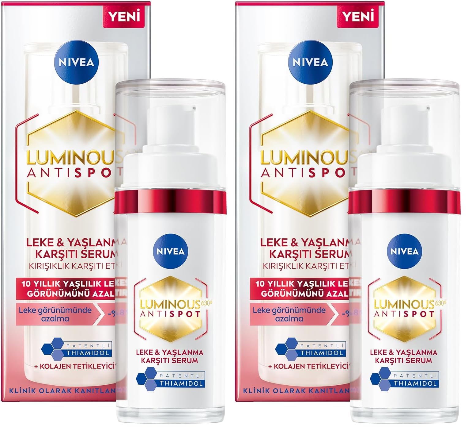 Luminous 630 Anti-Age & Dark-Spot Serum (30ml), Facial Serum Reduces 10 Years of Accumulated Age Spots, Face Serum for Even, Strengthened, Younger-Looking Skin (Pack of 2)