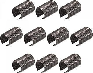 uxcell 100Pcs Leather Rope Clips, 9x13mm Foldable Cylindrical Cord End Crimp for Lanyard, Tassel, DIY Crafts, Black