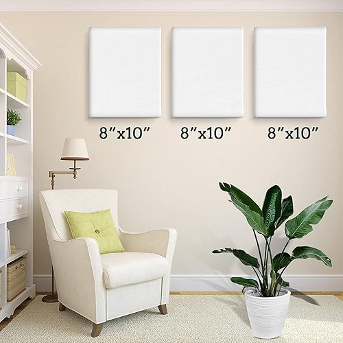 Miniatura 13 de ESRICH Lienzos de pintura de 11 x 14 pulgadas, paquete de 24 lienzos blancos en blanco para pintar, lienzos de pintura de algodón para óleo