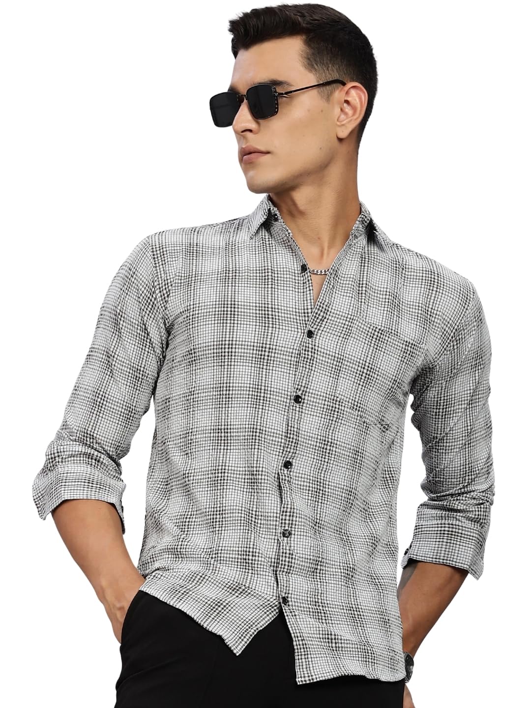 Men's Checkered Regular Fit Shirt-image-10