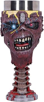 Nemesis Now Iron Maiden Can I Play With Madness Goblet - Official Licensed Eddie 3D Sculpted Resin Chalice with Stainless Steel Insert, Collectible