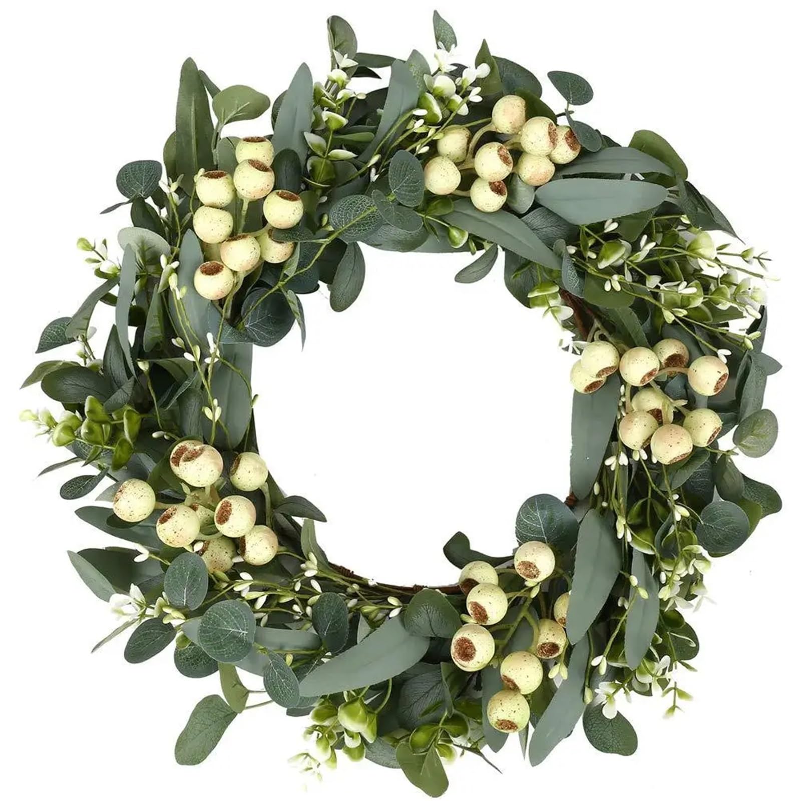 Ropicean 45cm Easter Eucalyptus Wreath, Simulation Rattan
