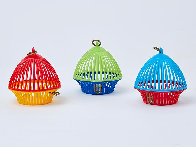 Set/3 jaulas para grillos o grilleras de plástico con Gancho para Colgar y Puerta