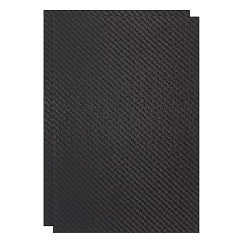 ABS Plastic Sheet 12 x 8 Inch,Flexible Plastic Sheets 1/12 Inch Thick Thermoplastic Sheet with Carbon Fiber Black for DIY Crafts Decors 2 Pcs