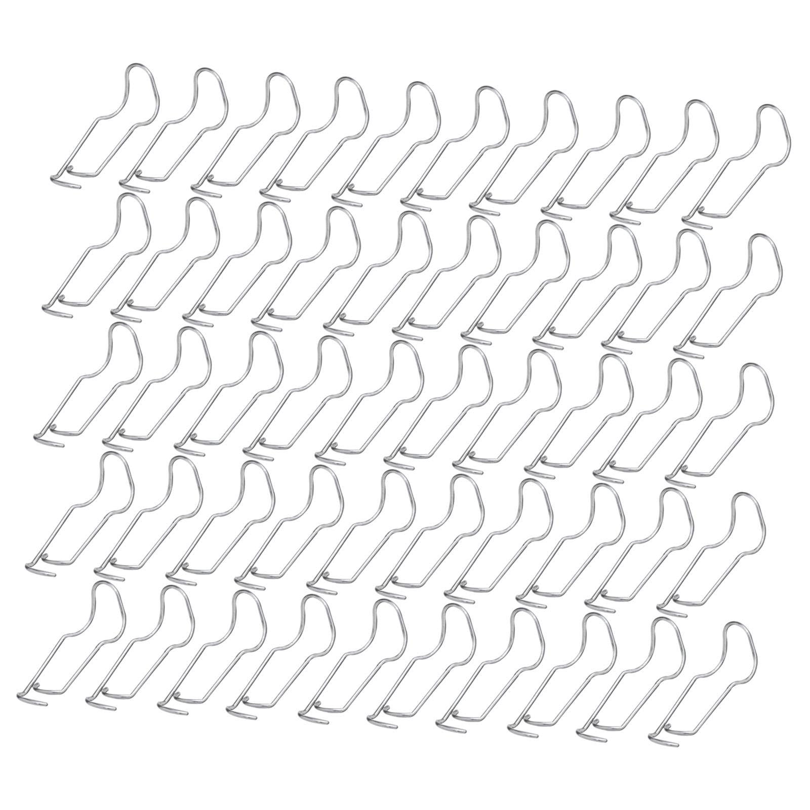 50 Pezzi Clip per Filo Traliccio Piante Collegamento Gabbia Sostegno Rampicanti Fissaggio Tubo Acciaio Zincato Pratiche Adatte a Serra Orto Giardino P, per Tubo da 3.2 Cm X