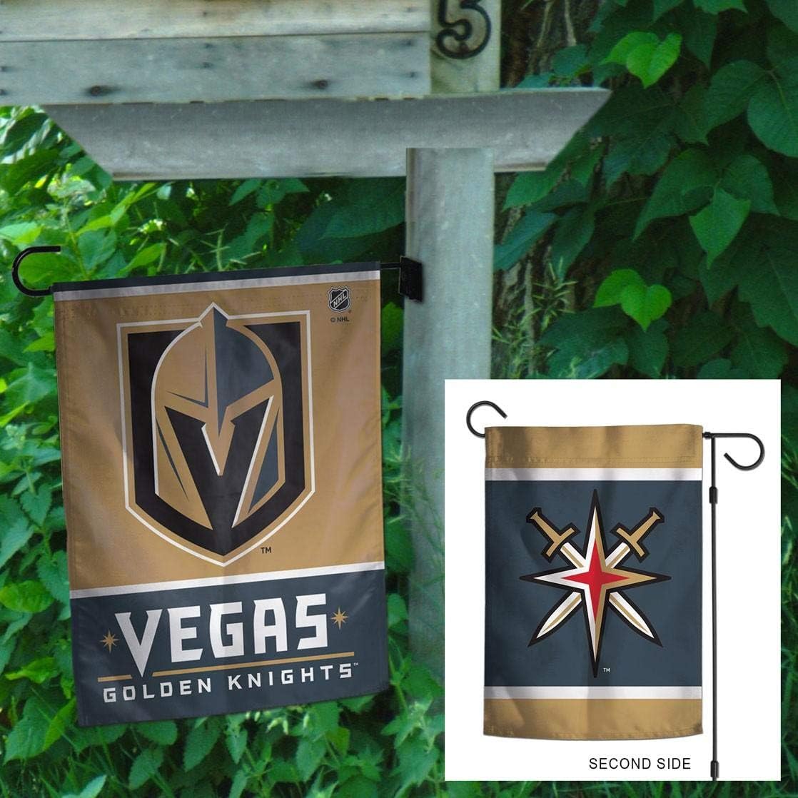Wincraft NHL Vegas Golden Knights 12x18 Garden Style 2 Sided Flag, One Size, Team Color - Image 2
