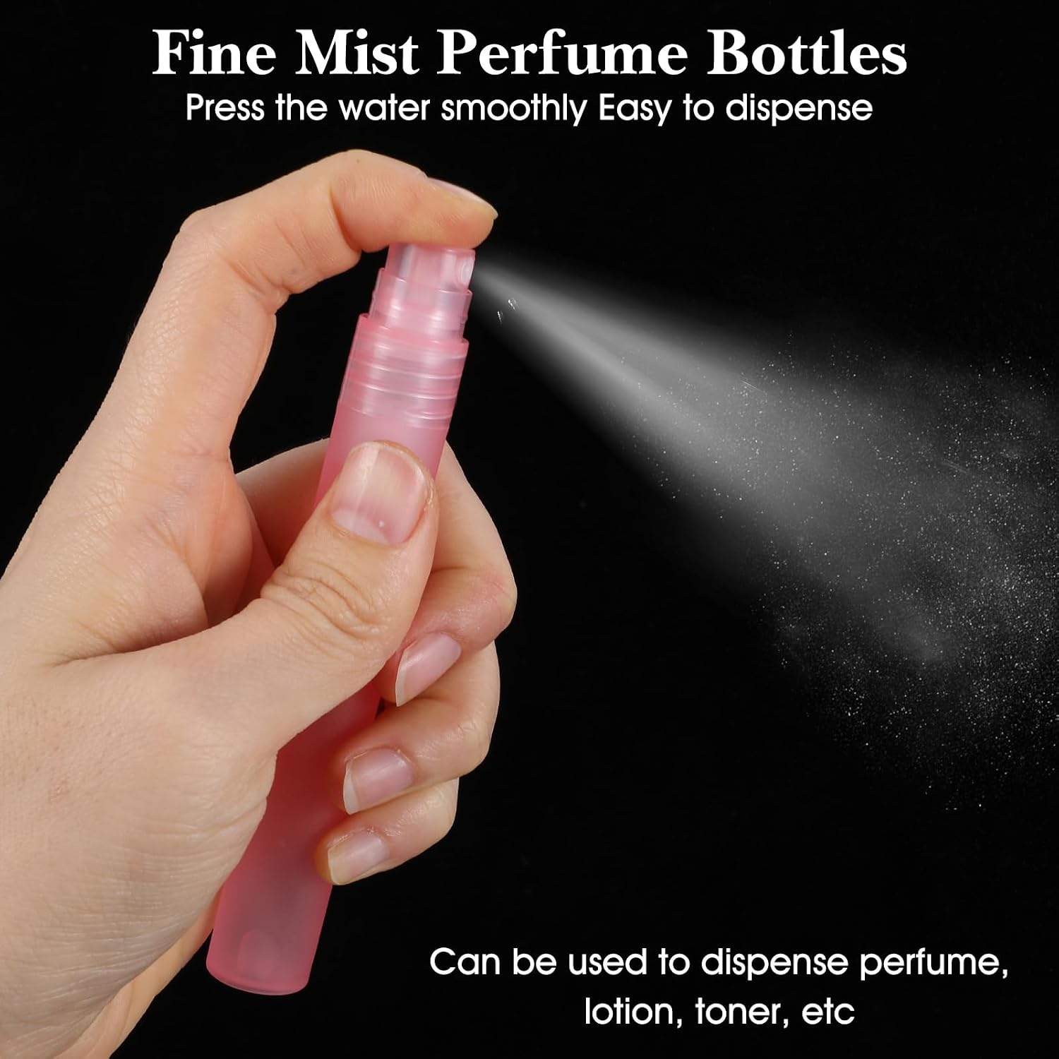 100 Pieces 10 ml/0.34 oz Spray Bottles Plastic Perfume Bottles Empty Fine Mist Perfume Bottle for Essential Oils Supplies