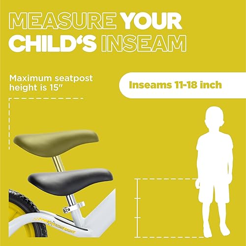 Miniatura 5 de Bicicleta de equilibrio  Bicicletas de entrenamiento de 12 pulgadas para niños y niños pequeños  Bicicleta de equilibrio para niños de 4.0 lbs (4