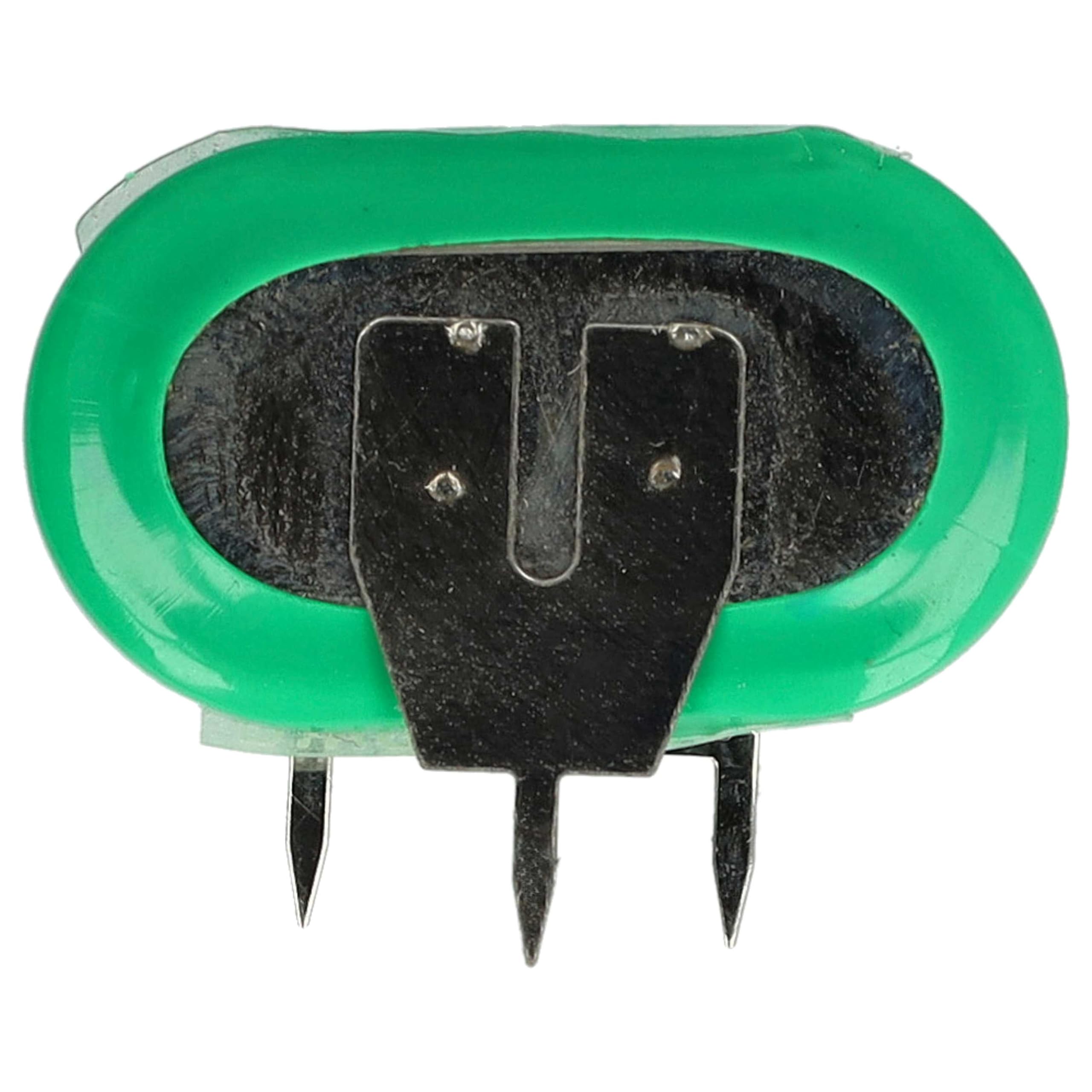 vhbw 50x NiMH Batería de botón de Repuesto Tipo 1/V150H 3 Pines 150 mAh 1,2 V Compatible para lámparas solares, etc.