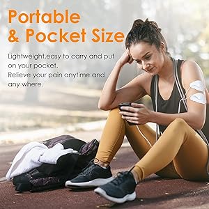 MANPICTE TENS Unit Muscle Stimulator 36 Modes, Rechargeable Dual Channel TENS Machine for Pain Relif Muscle Massager with 12 Premium Electrode Pads and Dust-Proof Storage Bag MH-1088