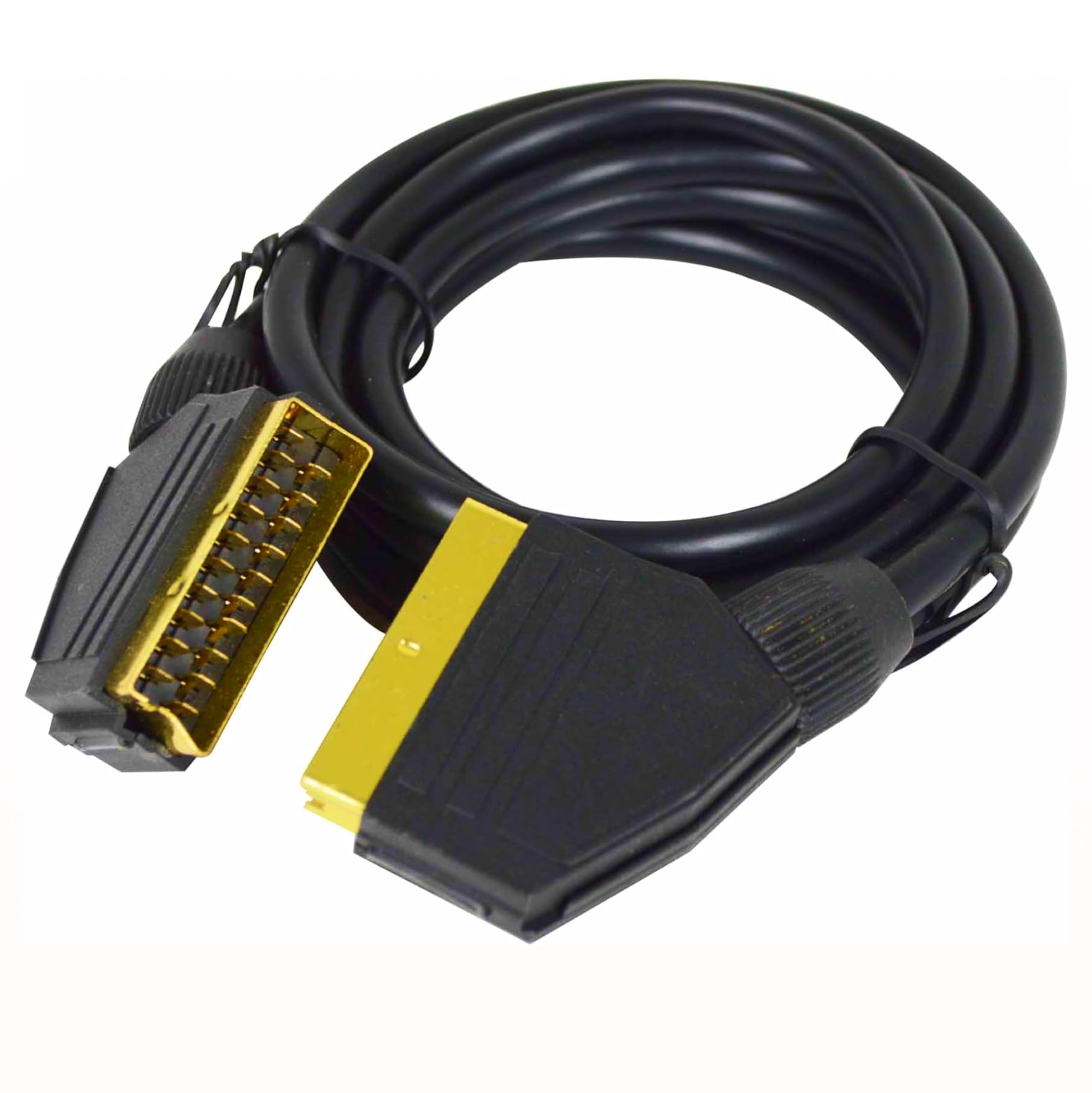 Status 7 mm OD x 2 m L 21 Pin Scart Connector Cable - Gold Plated