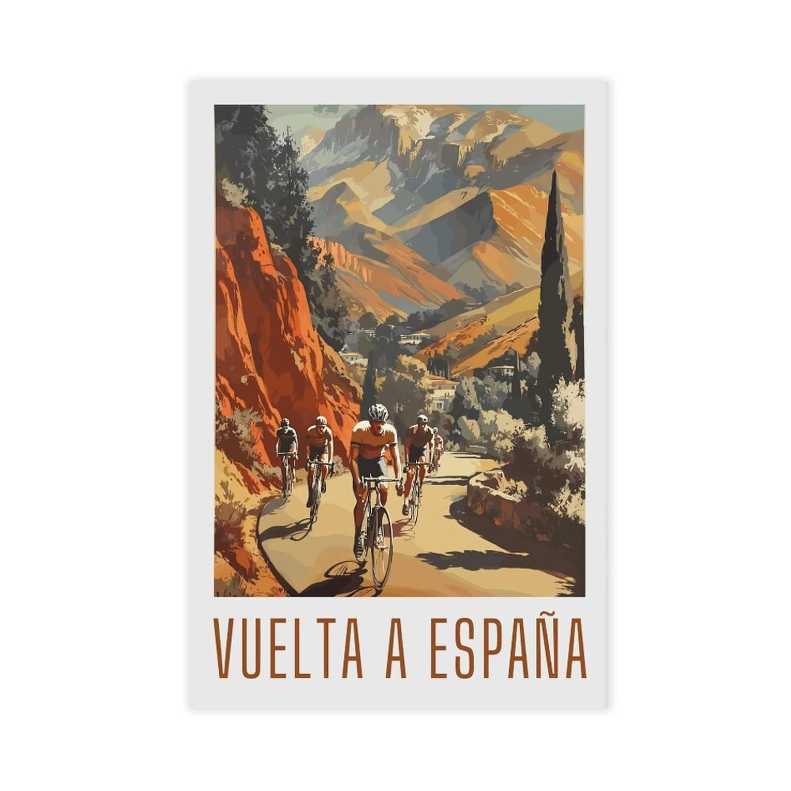 QZFNCOYU Vintage Cycling Poster Canvas Poster Wall Art Decor Print Picture Paintings for Living Room Bedroom Decoration 12x18inch(30x45cm)