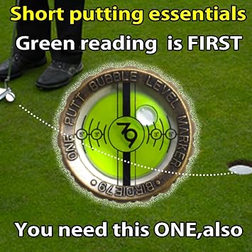 BIRDIE79 Slope Master Pro Green Reader - 1.5m(4.9フィート)以内対応 - 高精度のグリーンリーディング補助機能付き、男女兼用のゴルフハットクリップボールマーカー