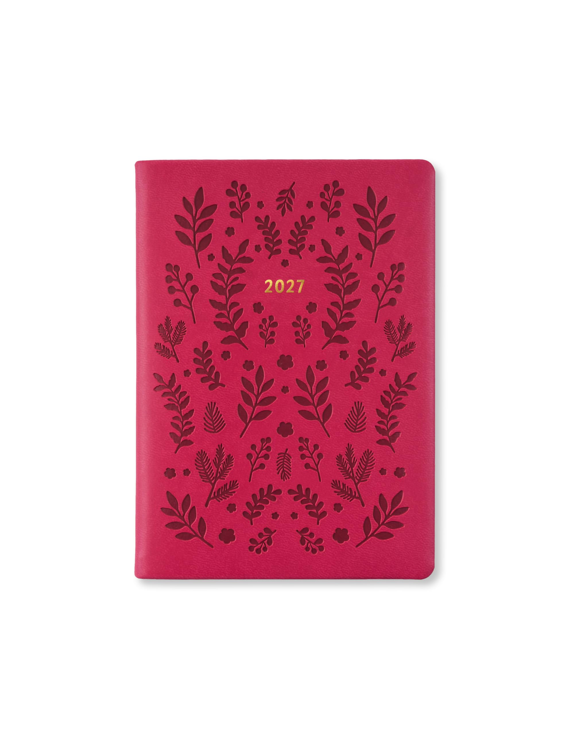 Letts of London Woodland A6 week to view 2027 diary - Pink 27-082168
