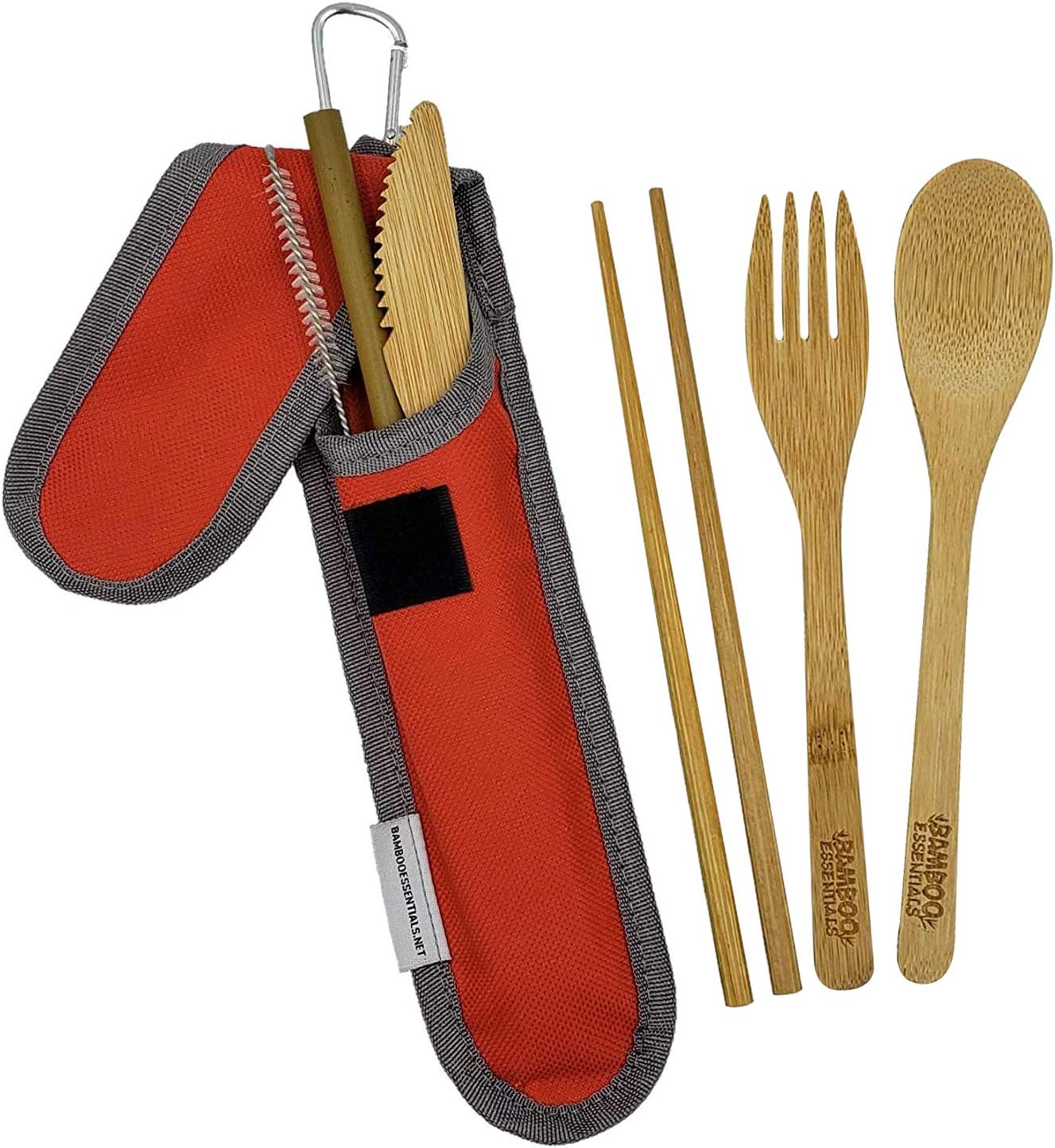 Gеt Dіѕсоunt 70% Prісе Bamboo Travel Utensil Set Bamboo Fork, Knife, Spoon, Chopsticks, Straw, Straw-cleaning brush, Travel Pouch and Carabiner Gеt Dіѕсоunt 70% Prісе Bamboo Travel Utensil Set Bamboo Fork, Knife, Spoon, Chopsticks, Straw, Straw-cleaning brush, Travel Pouch and Carabiner