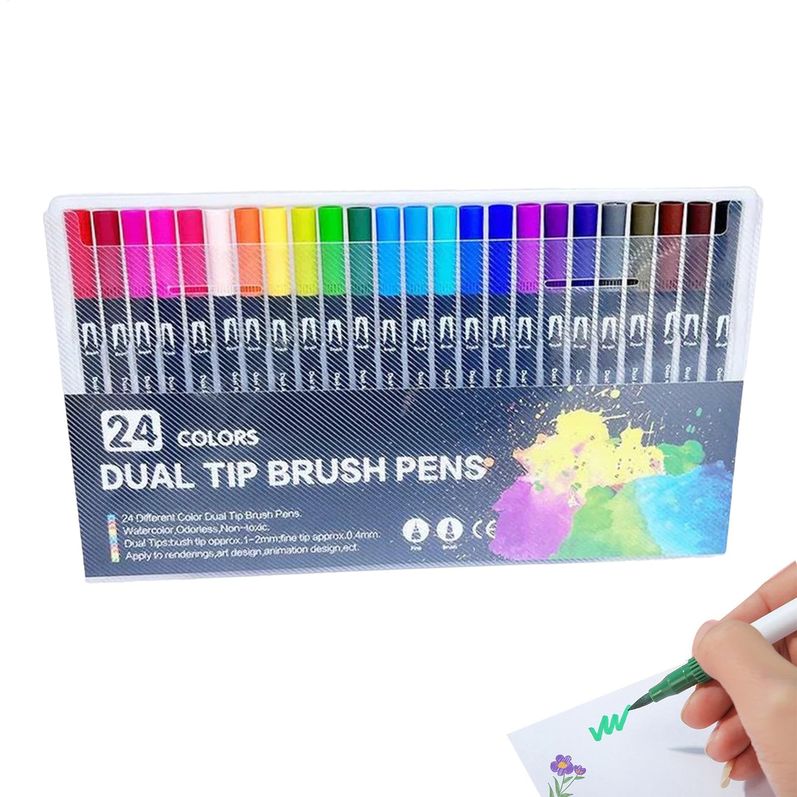 Libro de 100 misiones para colorear por números, libros para colorear para adultos y niños, libros de desarrollo de dibujo, libro de actividades de pintura, juego de bolígrafos de acuarela de doble