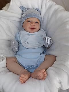 KOKOMANDY Reborn Baby Dolls Boy 19 inch 48cm Soft Body Cute Silicone Realistic Newborn Baby Doll Real Life Reborn Babies Toddler Kids Gifts for Girl Toys Age 10 Year Old