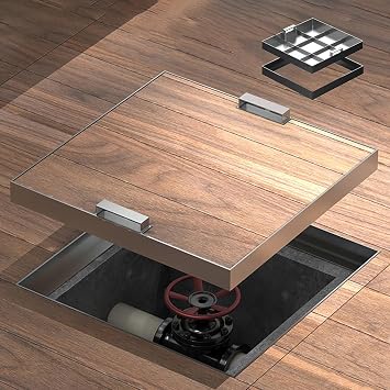 Drain Recessed Manhole Cover & Frame 600 X 450/ 680 X 630/ 700 X 600/ 750 X 600/ 900 X 600 Mm Sealed, Inside Heavy Duty Commercial Septic Basin Manhole Covers for City Sidewalks & Street800x800mm31.