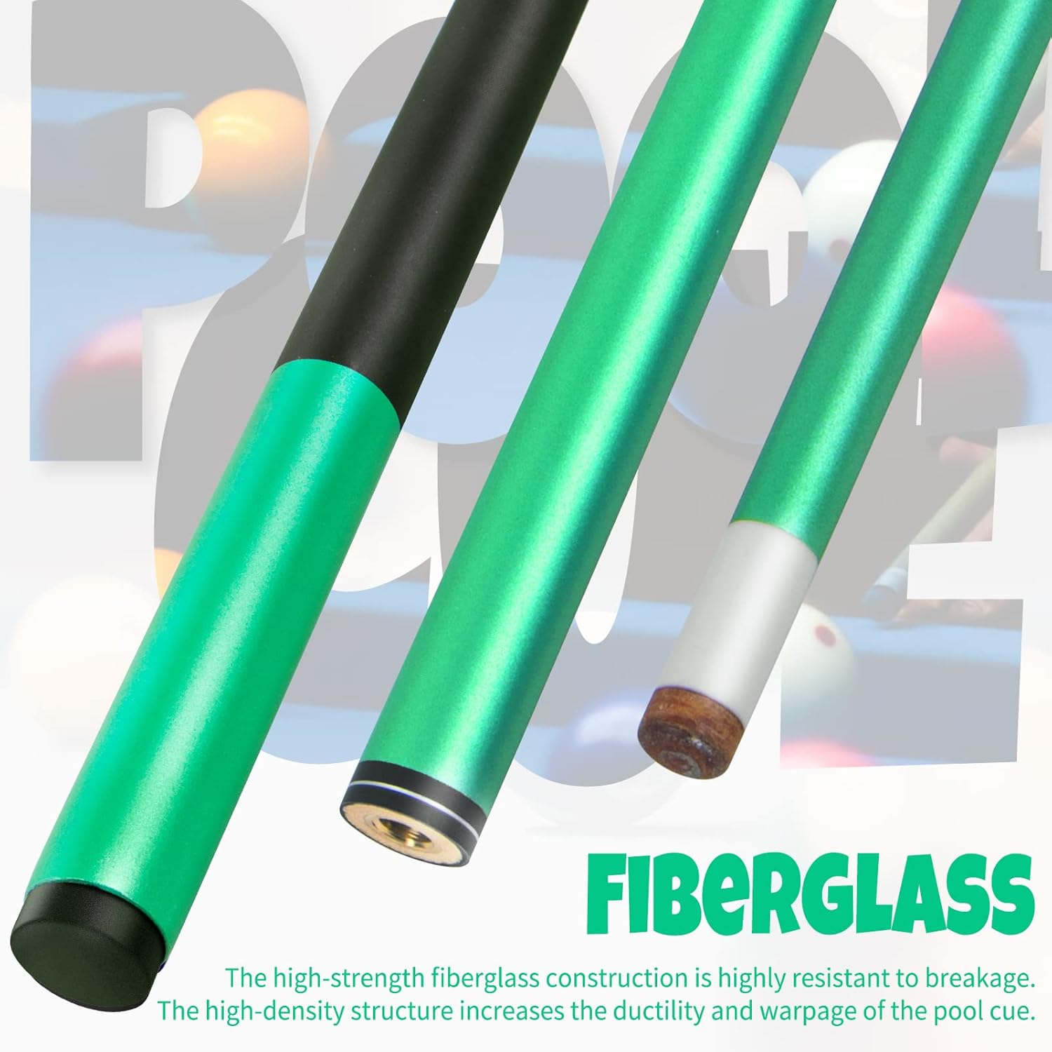 Kmise Pool Stick Set of 2, Professional Billiard Pool Cue Stick 18,19,20 Oz Pool Stick-Made of Fiberglass Graphite Composite : Sports & Outdoors