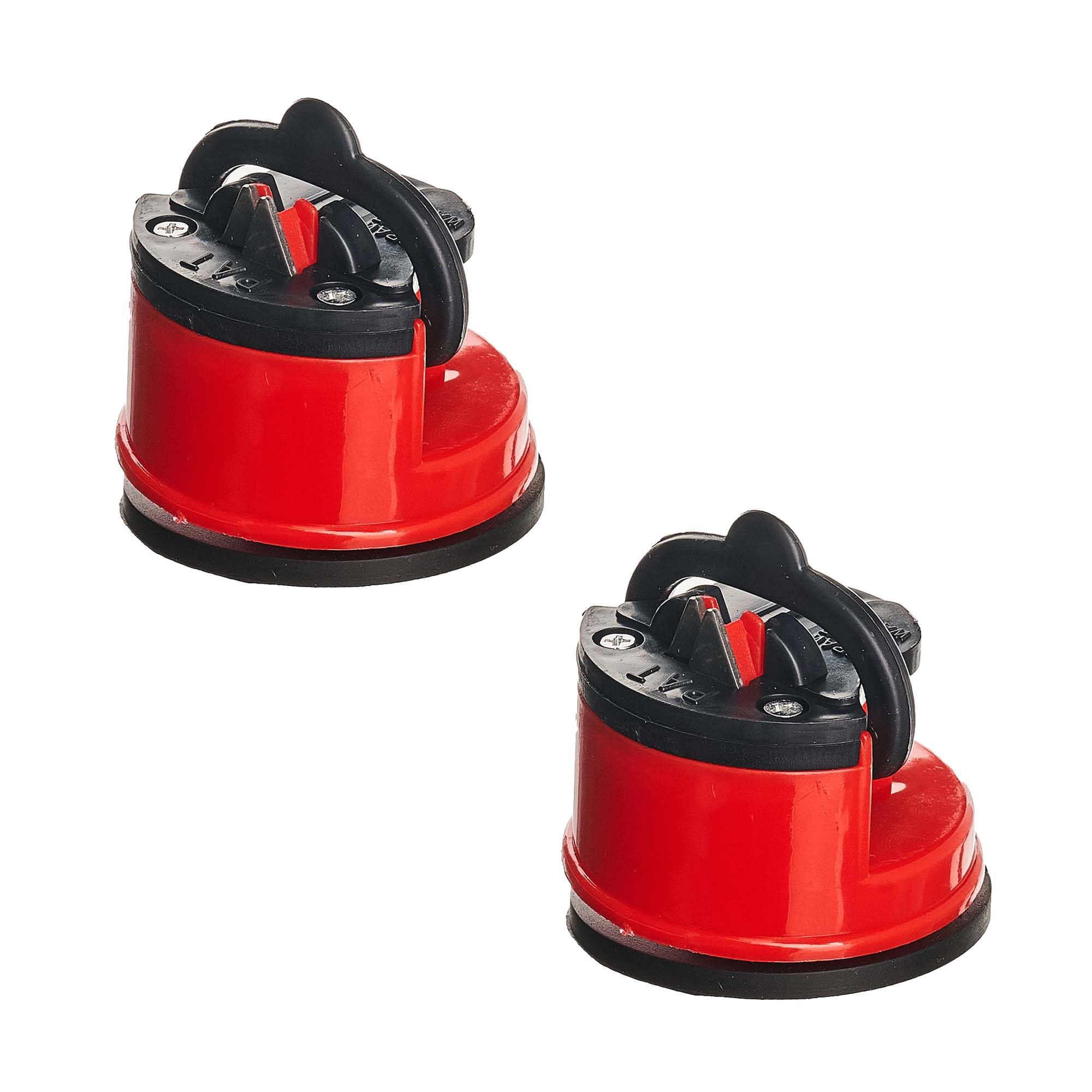 2 Pcs Knife Sharpener UK,Knife Sharpener Professional,Knife Sharpening Safe Easy Edge Knife Sharpener Manual Knife Sharpeners,Rolling Kitchen Knife Sharpeners for Cooking Kitchen (Red)