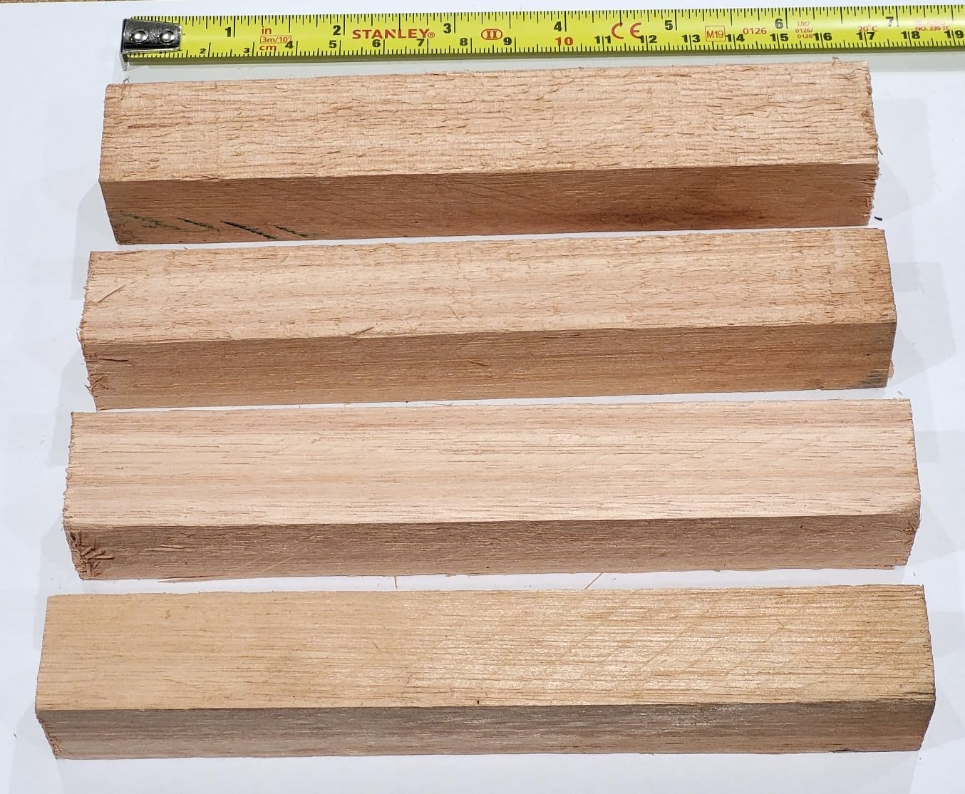 CyberSunrise 4 x Solid Wood Rectangular Blocks - 24mm x 170mm : Amazon ...