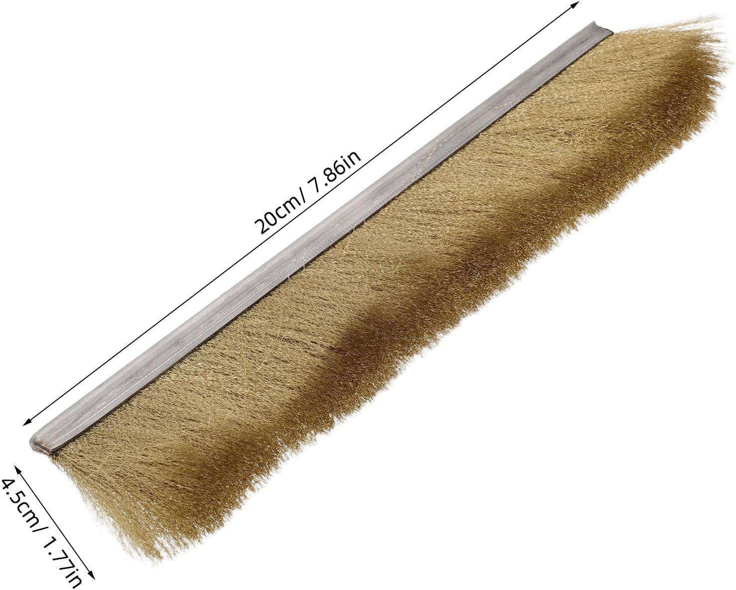 VOSAREA Mailbox Dust Shield Strip with Copper Wire Bristle, 7.9x1.8in, Easy Installation and Comprehensive Coverage for Office and High Traffic Reception Areas