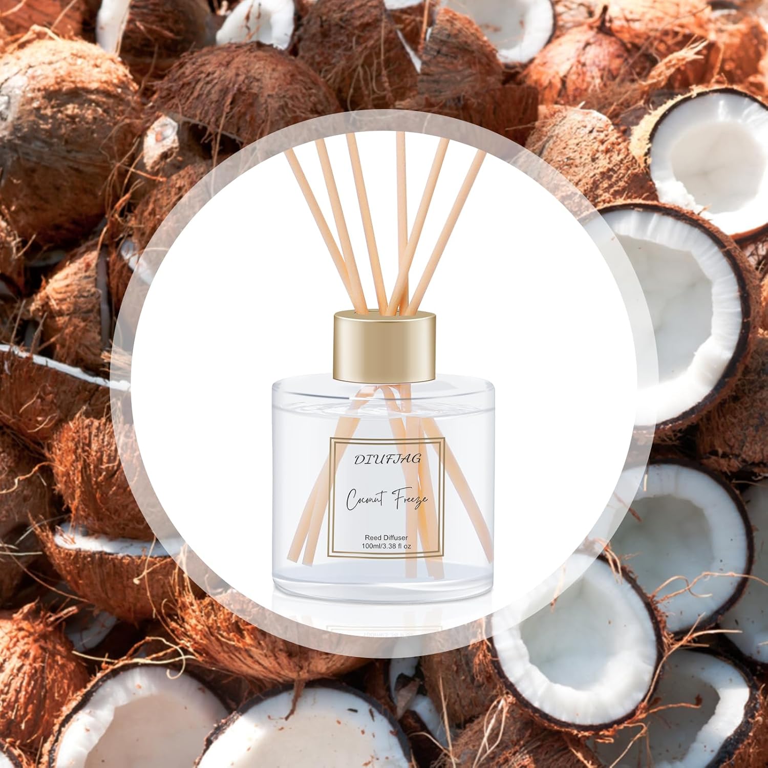 100ml Coconut Scent Diffuser and 3 Pack Reed Diffuser