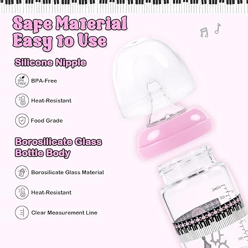 Miniatura 4 de LittleForBig Biberón adulto ultra impreso especial de gran tamaño vidrio alimentación Bella Goth mocoso patrón