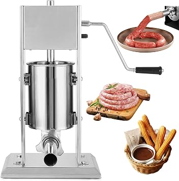 Manual Churro Maker, 3l/5l/7l Commercial Spanish Donut Churrera Churro Maker Machine With 4pcs Nozzles& 5 Tubes, Latin Fruit Churro Jam Filling Machine, For Restaurants,cafeterias, Bakeries 5L