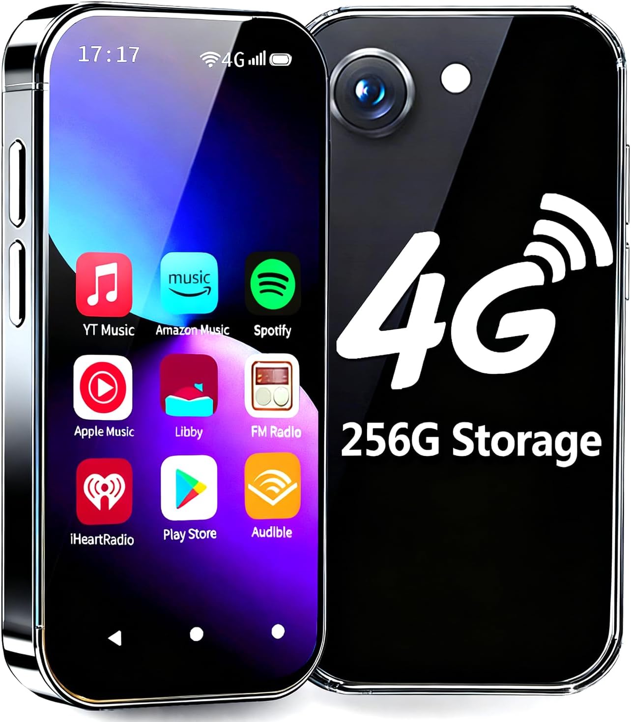 MP3 Player with 4G Internet WiFi Bluetooth Android Device Portable Digital Music Player with Touchscreen MP4 Player Supports Spotify Audible Libby YouTube Amazon Music for Kids & Audiobooks