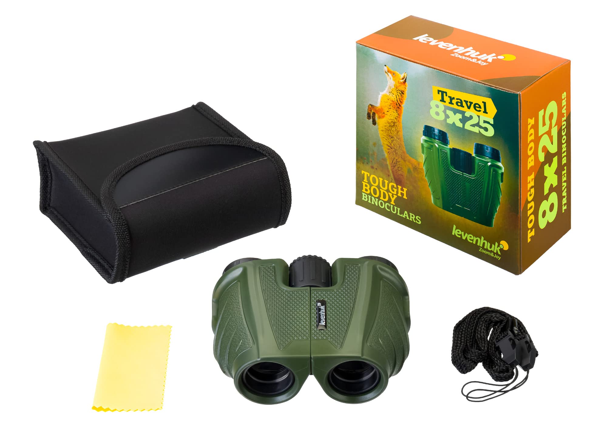 Levenhuk Travel 8x25 Kompaktowa i Lekka Lornetka, dla Dorosłych | Profesjonalna, Kompaktowa, Przenośna, do Birdwatchingu, Polowań, Wędrówek, Wędkarstwa i Kempingu