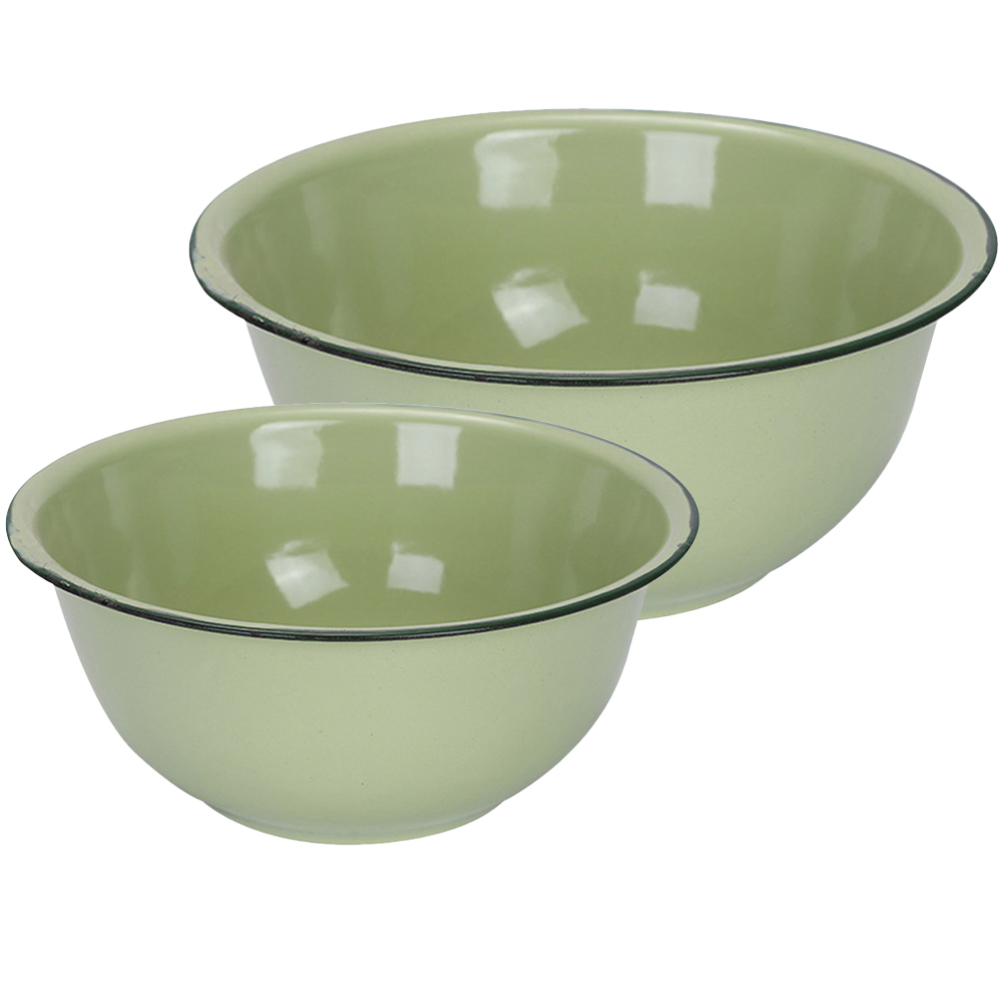 CALLARON Set Vintage de 2 Tazones de Esmalte miniatura 7